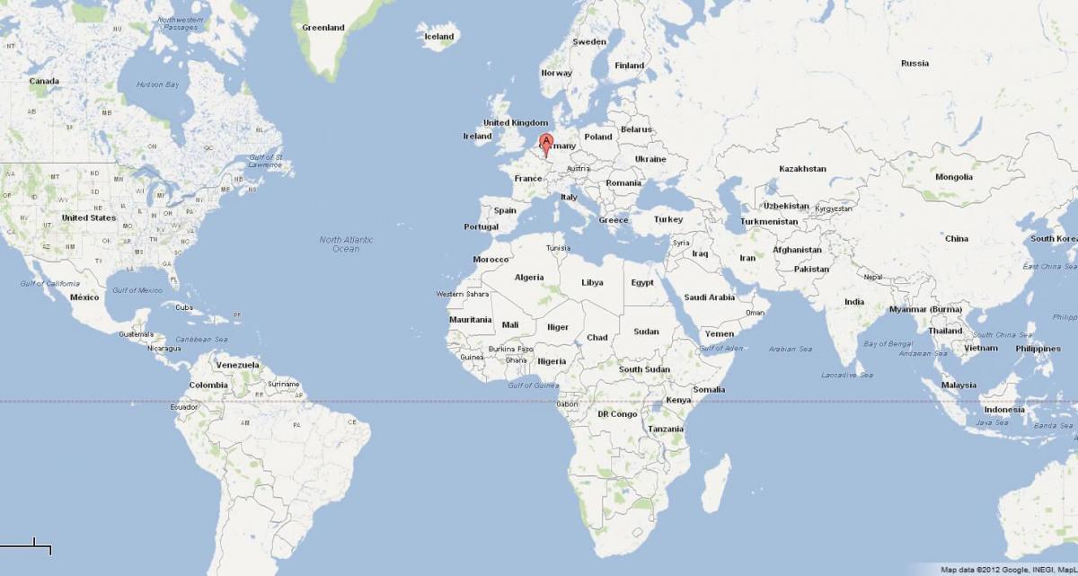 Luxemburg elhelyezkedés a világ térkép