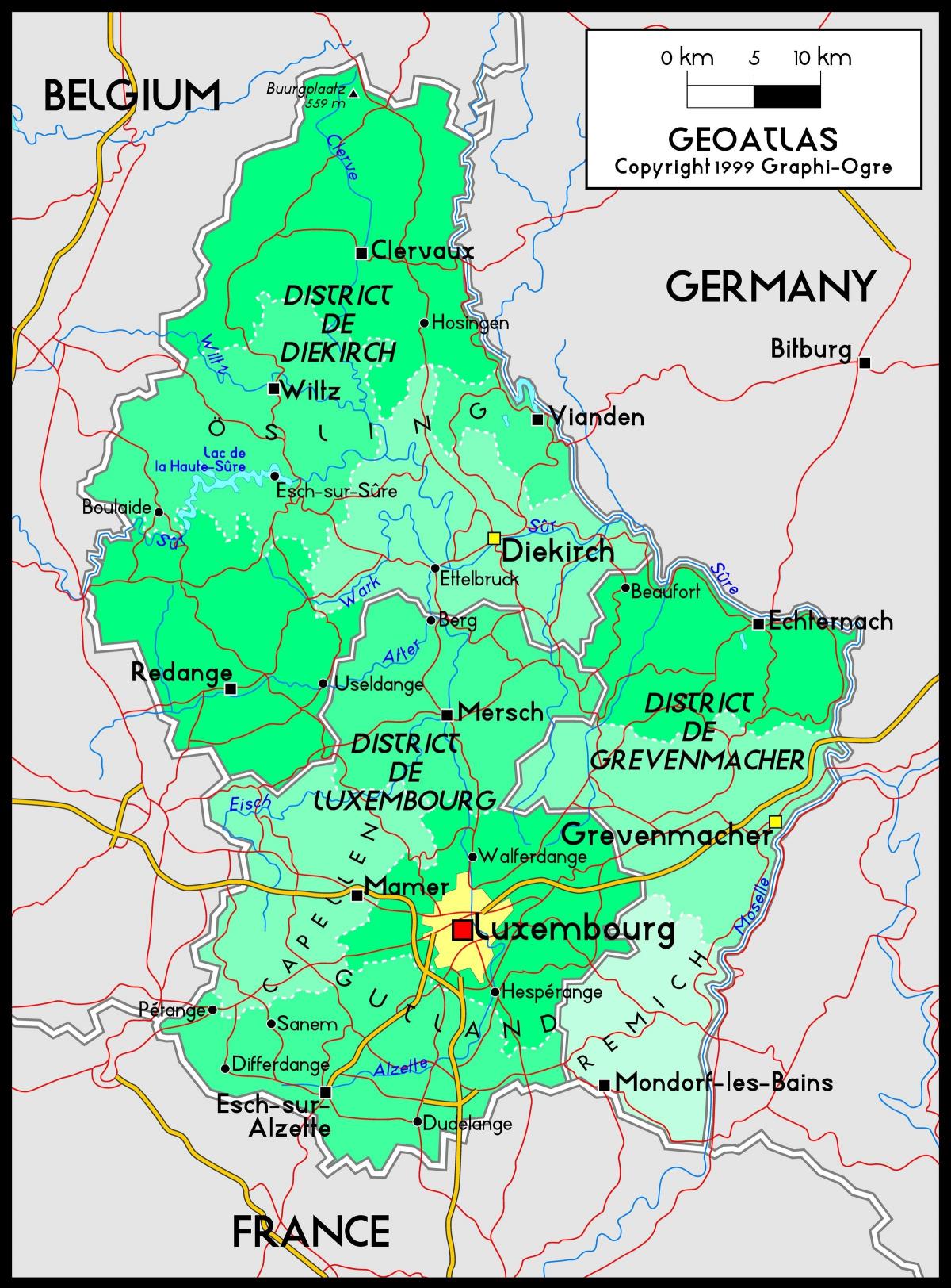 Luxemburg térképen