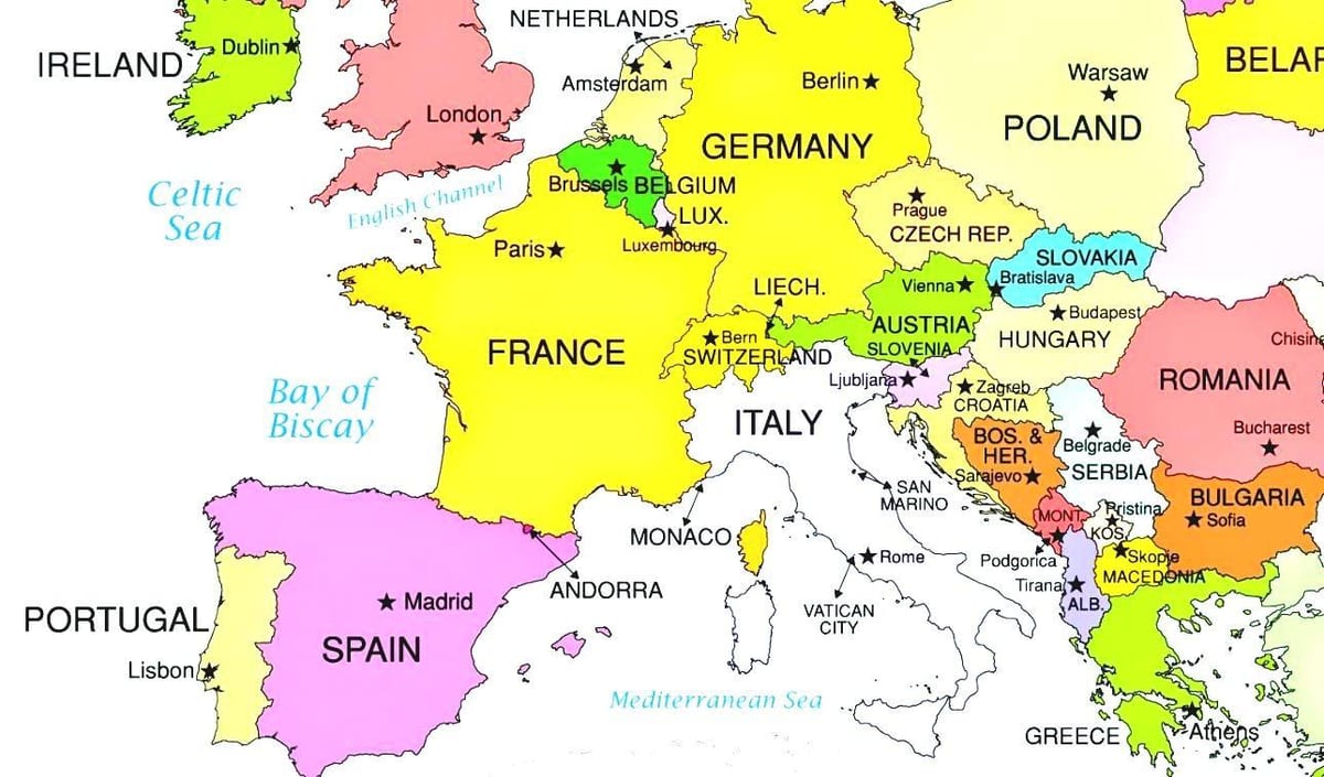 európa térképe mutatja, Luxemburg