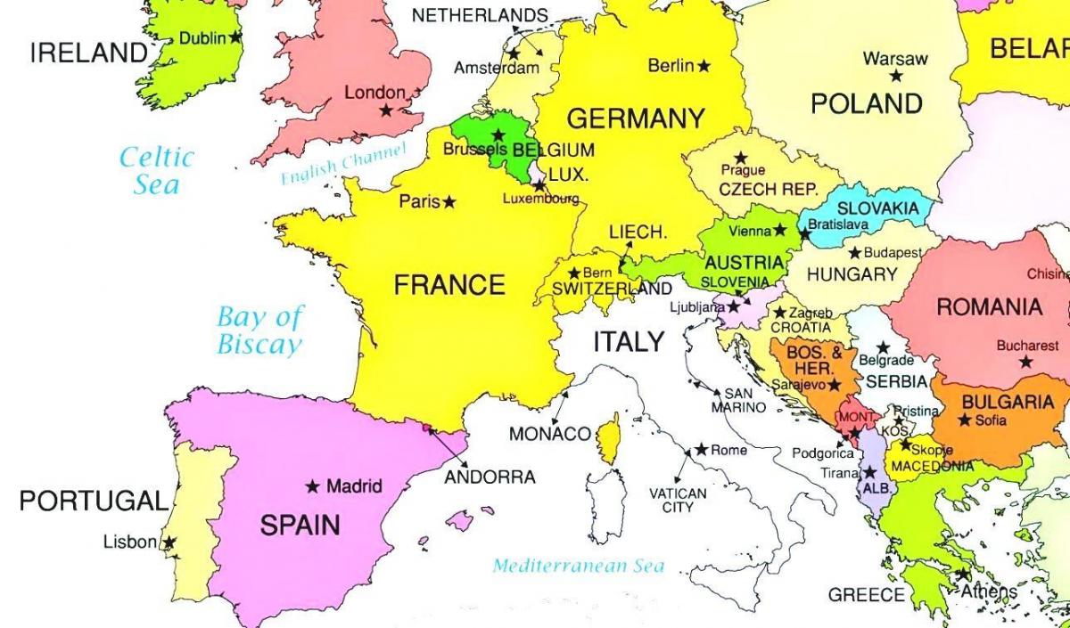 európa térképe mutatja, Luxemburg