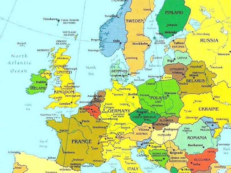 térkép Luxemburg, valamint a környező országokban