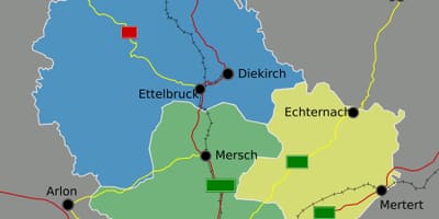 Térkép Luxemburg politikai