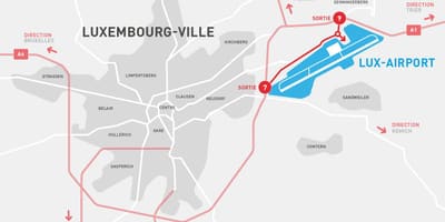 Térkép Luxemburg repülőtéri