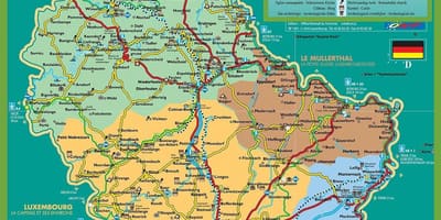 Luxemburg város idegenforgalmi térkép