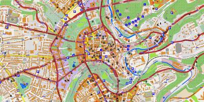 Térkép Luxemburg város központjában