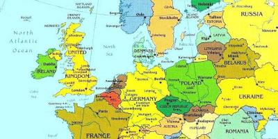 Térkép Luxemburg, valamint a környező országokban