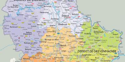 Luxemburg ország térkép